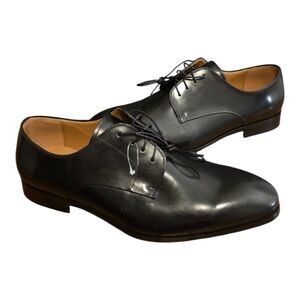 Steve Madden Mens  Black Leather Derby  Dress Shoes Lace Up Size 14 Nwt